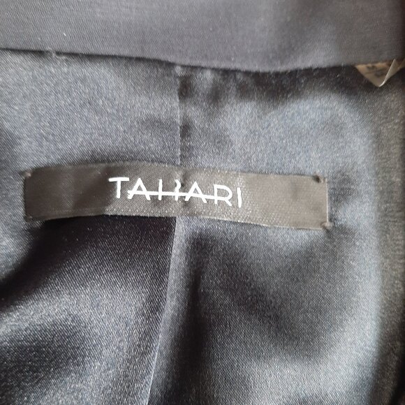 Tahari Women's Navy Blue Belted Midi Trench Coat Size M - Picture 8 of 11